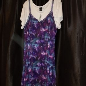 Hot topic Disney Stitch galaxy t-shirt dress 3x